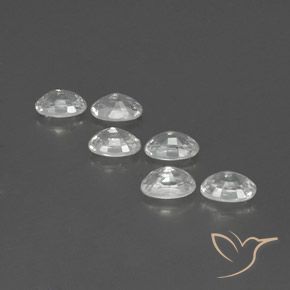 Pedras preciosas de Zircão Branco natural de 4.94 ct, oval, VVS-VS