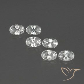 4.75ctw Natural Branco Zircão, oval, VVS-VS