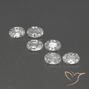 4.24ctw Natural Branco Zircão, oval, VVS-VS