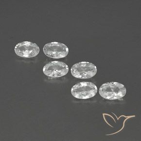 4.05ctw Natural Branco Zircão, oval, VVS-VS