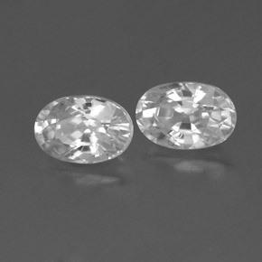 Pedras preciosas de zircão branco natural de 1,62 ct, corte oval, VVS