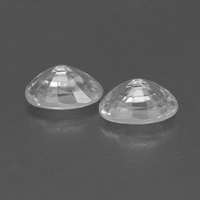Pedras preciosas de zircão branco natural de 1,62 ct, corte oval, VVS