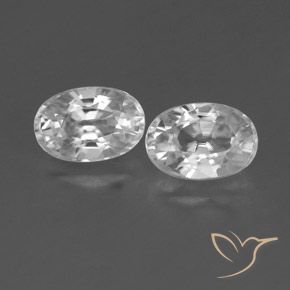 1.71ctw Natural Branco Zircão, oval, VVS