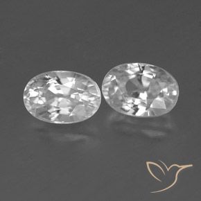Pedras preciosas de Zircão Branco natural de 1.71 ct, oval, VVS