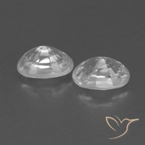 Pedras preciosas de Zircão Branco natural de 1.71 ct, oval, VVS