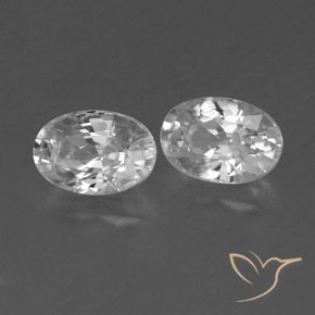 Pedras preciosas de Zircão Branco natural de 1.71 ct, oval, VVS-VS