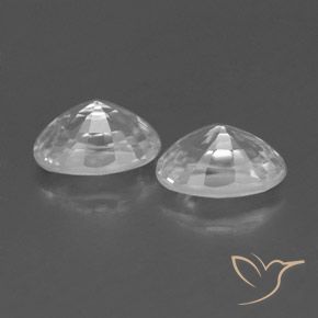 Pedras preciosas de Zircão Branco natural de 1.71 ct, oval, VVS-VS