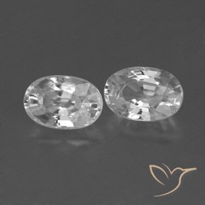 Pedras preciosas de Zircão Branco natural de 1.66 ct, oval, VVS-VS