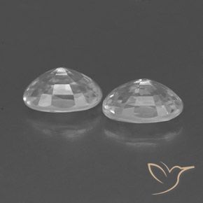 Pedras preciosas de Zircão Branco natural de 1.66 ct, oval, VVS-VS