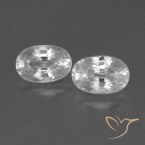 1.78ctw Natural Branco Zircão, oval, VVS