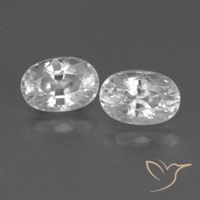1.87ctw Natural Branco Zircão, oval, VVS-VS