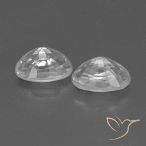 Pedras preciosas de Zircão Branco natural de 1.87 ct, oval, VVS-VS
