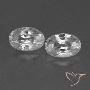 1.65ctw Natural Branco Zircão, oval, VVS-VS