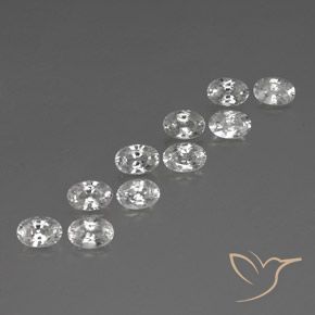 Pedras preciosas de Zircão Branco natural de 7.55 ct, oval, VVS-VS