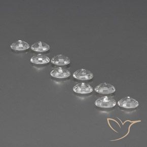 Pedras preciosas de Zircão Branco natural de 7.55 ct, oval, VVS-VS