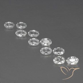 6.53ctw Natural Branco Zircão, oval, VVS-VS
