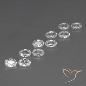 Pedras preciosas de Zircão Branco natural de 6.53 ct, oval, VVS-VS