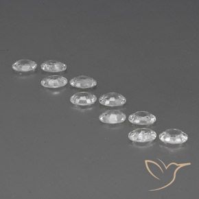 Pedras preciosas de Zircão Branco natural de 6.53 ct, oval, VVS-VS