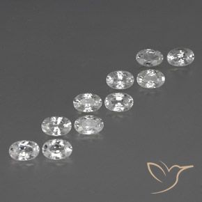 Pedras preciosas de Zircão Branco natural de 7.74 ct, oval, VVS-VS