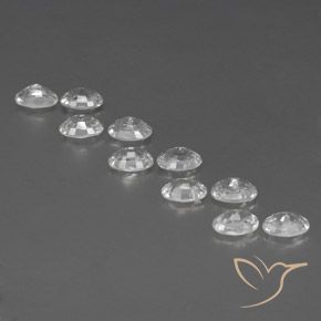 Pedras preciosas de Zircão Branco natural de 7.74 ct, oval, VVS-VS