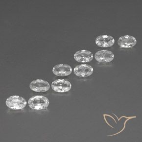 Pedras preciosas de Zircão Branco natural de 6.50 ct, oval, VVS-VS