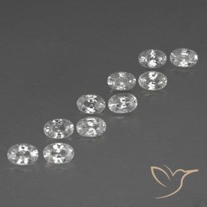 Pedras preciosas de Zircão Branco natural de 7.78 ct, oval, VVS-VS