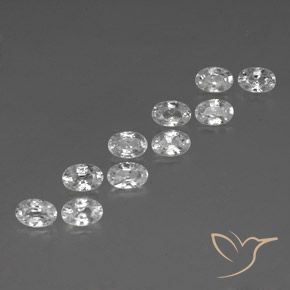 Pedras preciosas de Zircão Branco natural de 7.50 ct, oval, VVS-VS