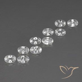 Pedras preciosas de Zircão Branco natural de 8.09 ct, oval, VVS-VS