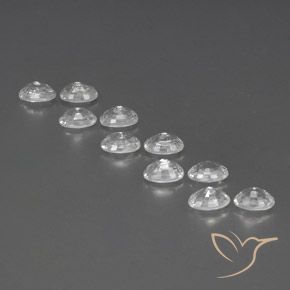 Pedras preciosas de Zircão Branco natural de 8.09 ct, oval, VVS-VS