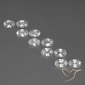 7.60ctw Natural Branco Zircão, oval, VVS-VS, Photo A