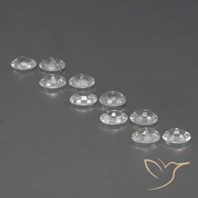 Pedras preciosas de Zircão Branco natural de 7.60 ct, oval, VVS-VS