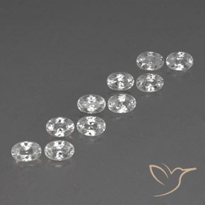Pedras preciosas de Zircão Branco natural de 8.15 ct, oval, VVS-VS