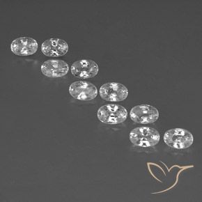 8.25ctw Natural Branco Zircão, oval, VVS-VS