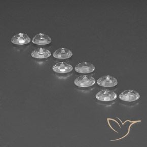 Pedras preciosas de Zircão Branco natural de 8.25 ct, oval, VVS-VS
