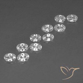 Pedras preciosas de Zircão Branco natural de 7.23 ct, oval, VVS-VS