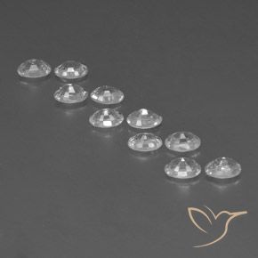 Pedras preciosas de Zircão Branco natural de 7.58 ct, oval, VVS-VS