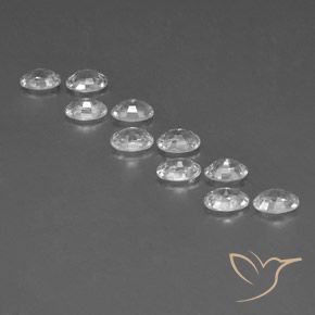 Pedras preciosas de Zircão Branco natural de 7.51 ct, oval, VVS-VS