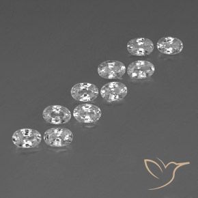 Pedras preciosas de Zircão Branco natural de 7.49 ct, oval, VVS-VS