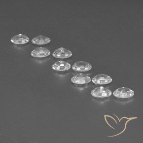 Pedras preciosas de Zircão Branco natural de 7.49 ct, oval, VVS-VS