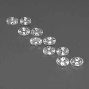Pedras preciosas de zircão branco natural de 8,50 ct, corte oval, VVS-VS
