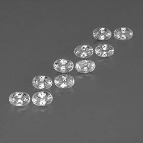 Pedras preciosas de zircão branco natural de 8,50 ct, corte oval, VVS-VS