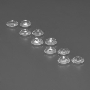 Pedras preciosas de zircão branco natural de 8,50 ct, corte oval, VVS-VS