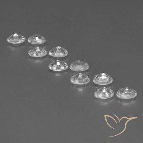 Pedras preciosas de Zircão Branco natural de 7.93 ct, oval, VVS-VS