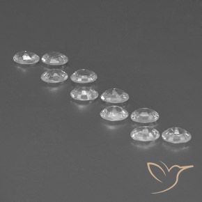 Pedras preciosas de Zircão Branco natural de 7.27 ct, oval, VVS-VS