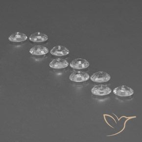 Pedras preciosas de Zircão Branco natural de 7.96 ct, oval, VVS-VS