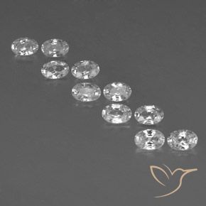 7.33ctw Natural Branco Zircão, oval, VVS-VS