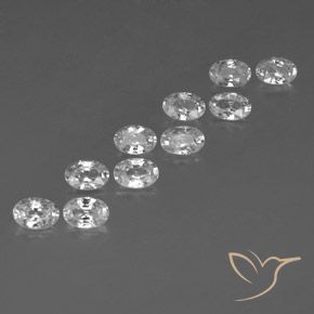 Pedras preciosas de Zircão Branco natural de 7.33 ct, oval, VVS-VS