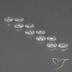 Pedras preciosas de Zircão Branco natural de 7.51 ct, oval, VVS-VS