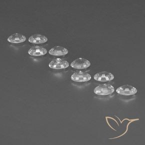 Pedras preciosas de Zircão Branco natural de 7.35 ct, oval, VVS-VS