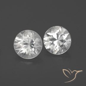 Pedras preciosas de Zircão Branco natural de 2.28 ct, Redondo, VVS-VS